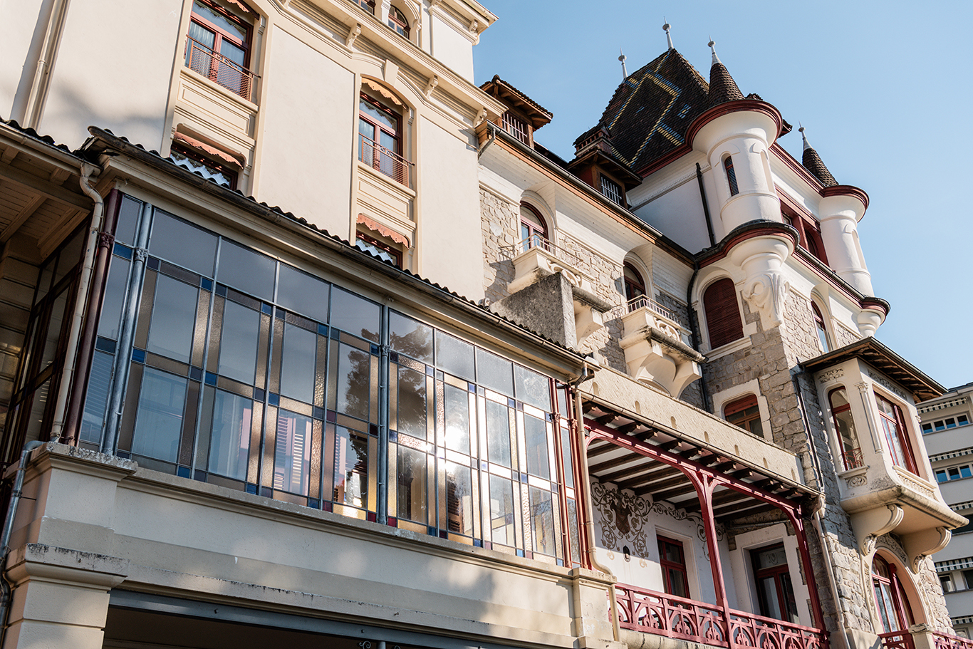 The château façade