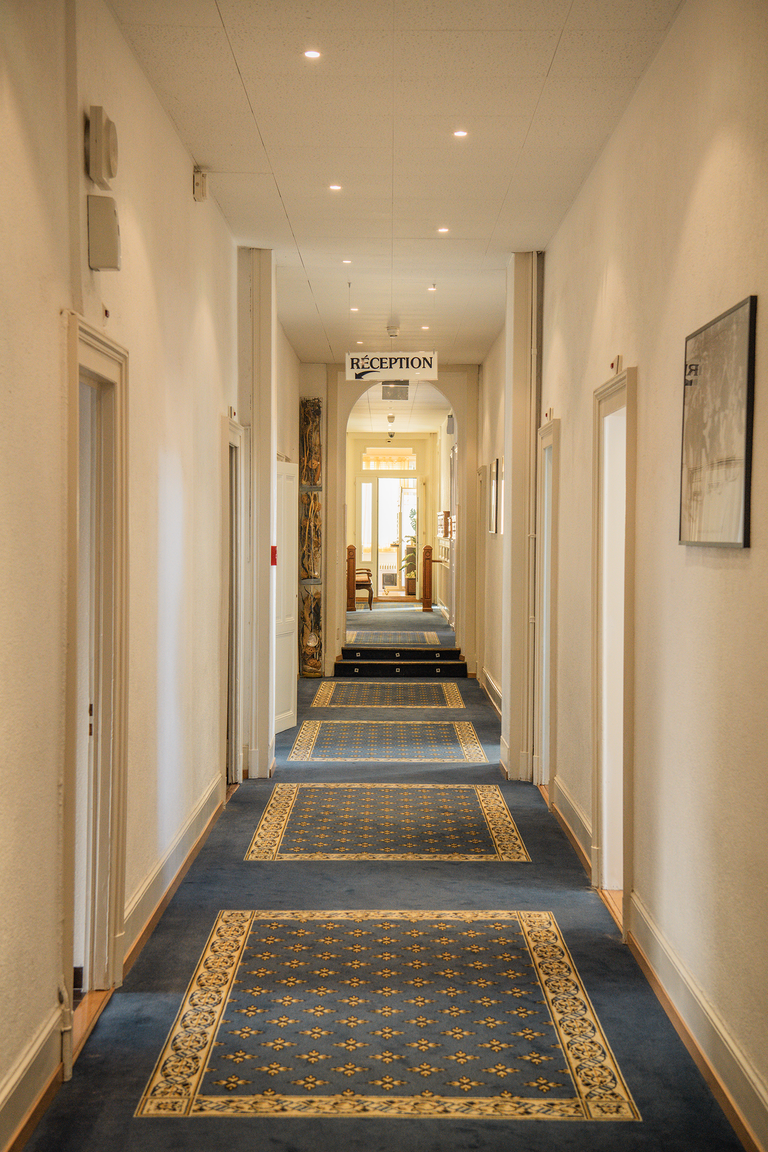The reception corridor